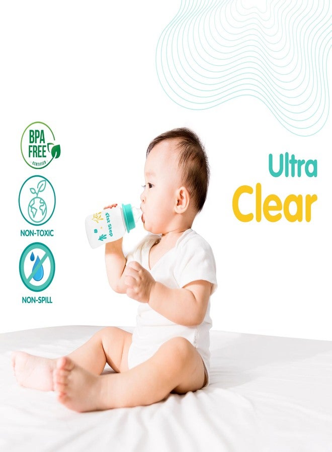 1st Step BPA Free Baby Feeding Bottle with Anti-Colic Nipple (Green, 375 ml) - Image 5