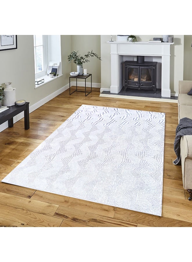 HANDPICKED FURNITURE Ultra Soft Area Carpets For Bed Room Living Room And Dining Room Anti-Slip Floor Carpets Easy To Clean 100 X 200 Cm 33 X 66 Ft Cream - Image 1