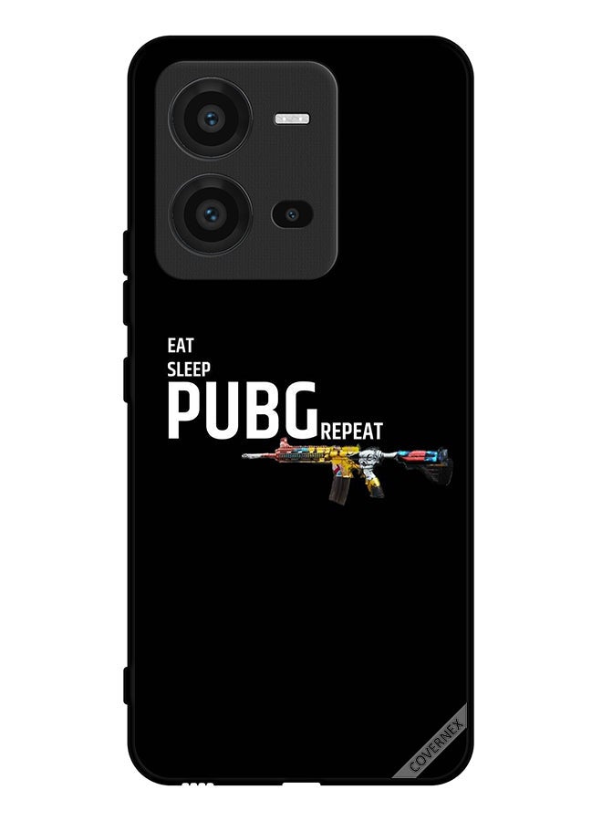 Covernex Protective Case Cover For vivo V25 Eat Sleep Pubg Repeat - Image 1