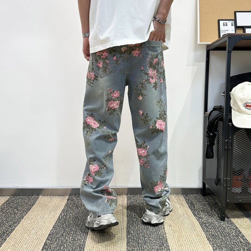 Unisex Classic Denim Jeans Loose Fit Daily Outdoor Wear - Image 3