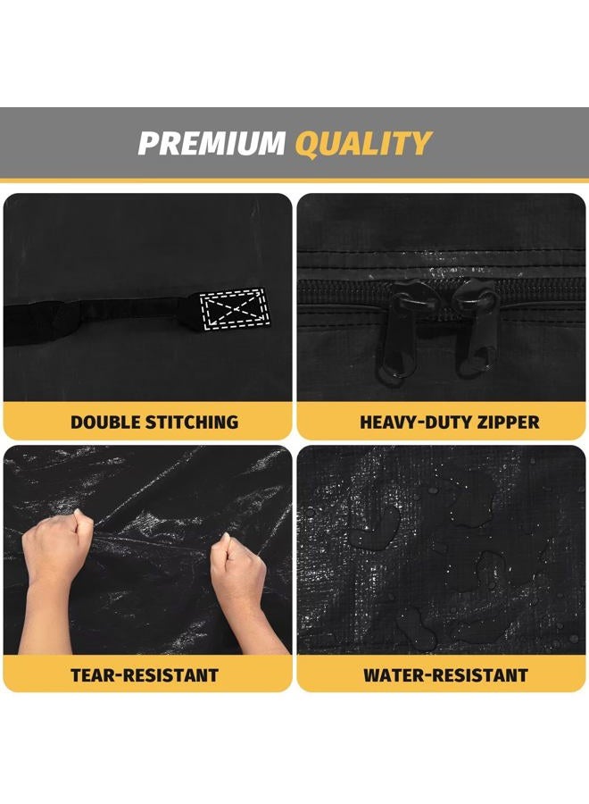 BETU Mattress Bags for Moving and Storage, BETU Waterproof Mattress Protector Full XL Mattress Cover with 8 Heavy Duty Handles and Zipper Extra Thick Moving Supplies for Bed Reusable (82x57x13.5 Black) - Image 4