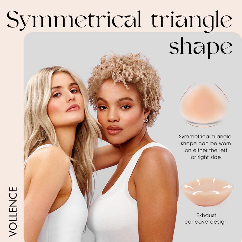 Vollence C Cup Triangle Silicone Breast Forms Fake Boobs Prosthetic Breast for Mastectomy - Image 3