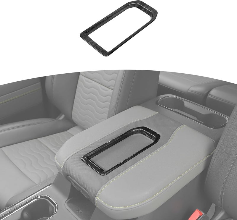 JOSHELA Armrest Tray Trim Frame - Black Wood Grain for Chevrolet Suburban, Tahoe, Silverado, GMC Yukon, and Sierra - Image 1