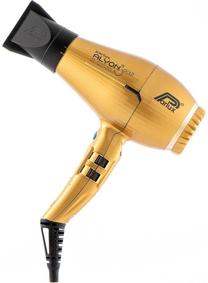 Parlux ALYON Hair Dryer Air Ionizer Tech [European Plug 220V] Gold Edition 1unit - Image 4