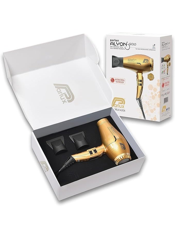 Parlux ALYON Hair Dryer Air Ionizer Tech [European Plug 220V] Gold Edition 1unit - Image 3