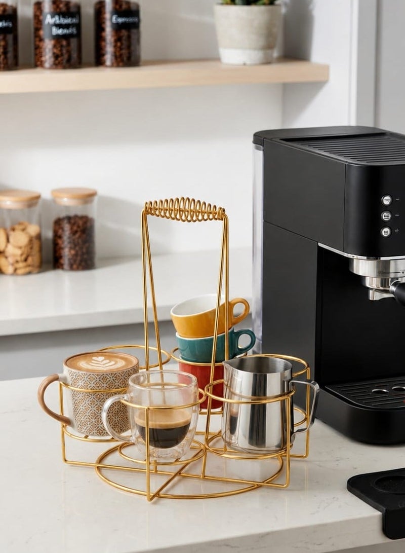 The classic, simple and elegant glass holder, which can hold 6 glasses at the same time, is a practical and beautiful item. You can place up to 6 glasses in the convenient bottle rack. - Image 3