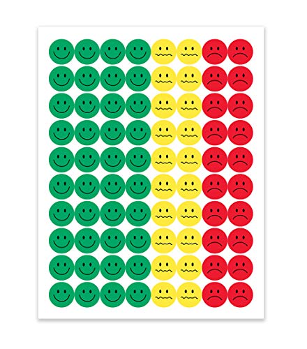 Hygloss Products Visual Behavior Stickers Incentive Sticker for Students Kids Fun Traffic Light Colors Red Yellow Green 12 Sticker 4 Sheets 320 Stickers Per Pack - Image 1