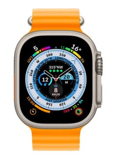 YOMNA YOMNA Silicone Ocean Band Strap Compatible for Apple Watch Ultra 49mm Orange  - Image 2