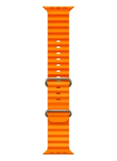 YOMNA YOMNA Silicone Ocean Band Strap Compatible for Apple Watch Ultra 49mm Orange  - Image 3