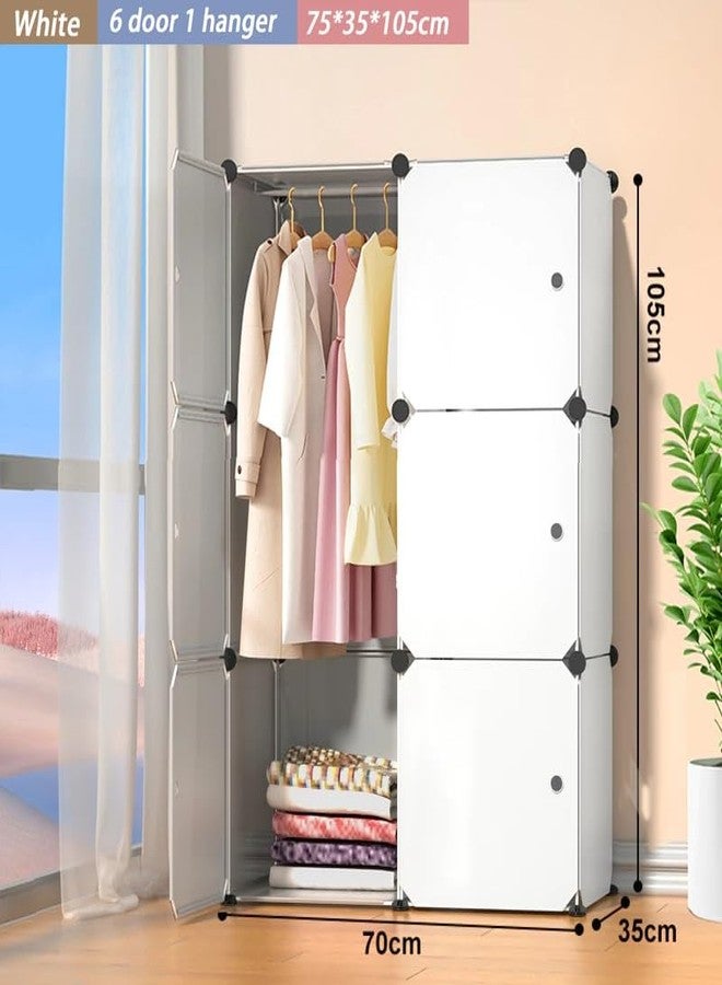 KEEKOS Kids Plastic Collapsible Wardrobe Organizer for Storage | Cute Cartoon Design | Heavy Duty Cloth Organizer for Storage | Easy to Assemble | Perfect for Kids Room & Home (White) - Image 2