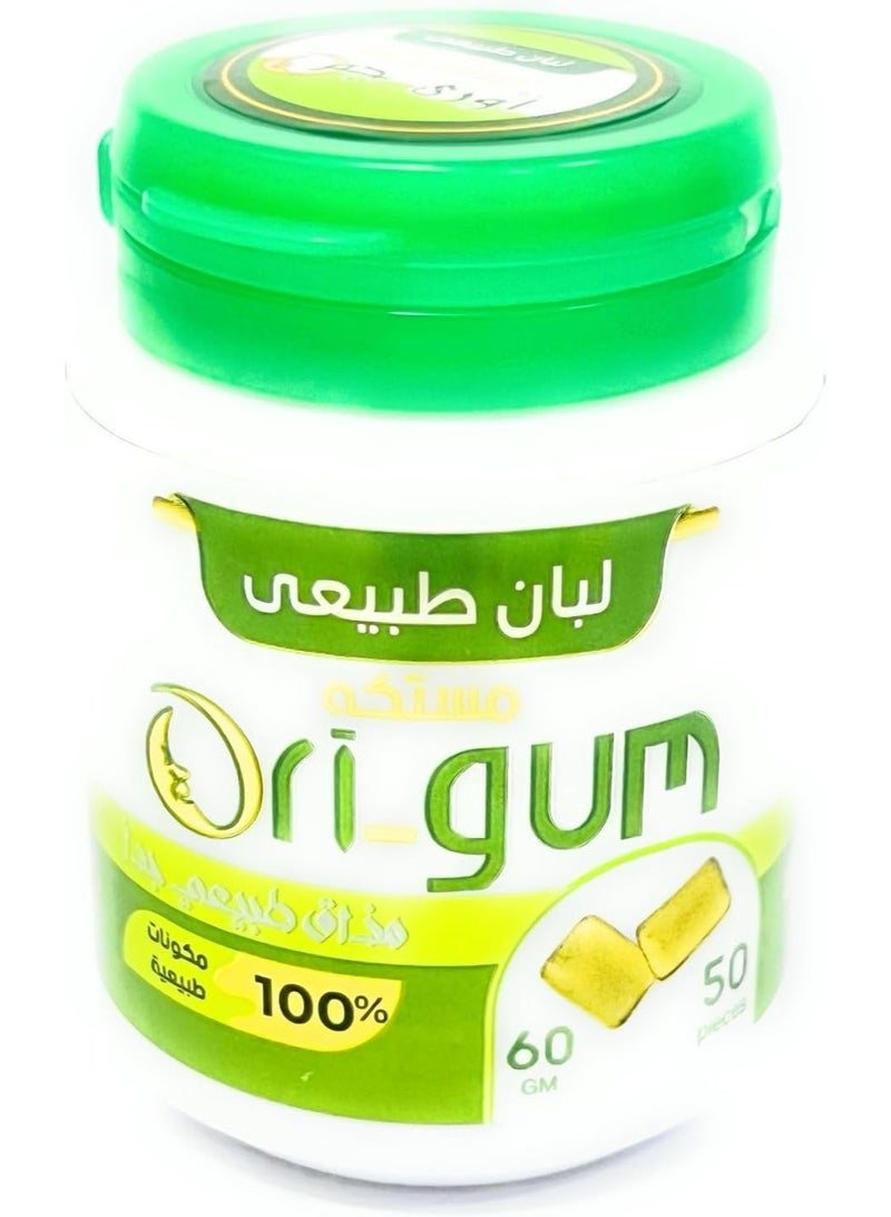 أوريجيم لِبان مستكة طبيعي Ori-Gum (أوري-جم) - بمكونات طبيعية 100% - 50 قطعة / 60 جم - Image 1