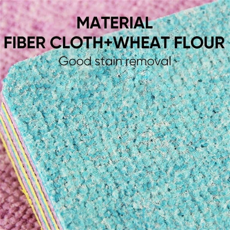 AMEEDARSHAN Multipurpose Rainbow Microfiber Dish Cleaning Sponges 12 Layers Tearable NonScratch Scrubber for Kitchen and Bathroom - Image 4