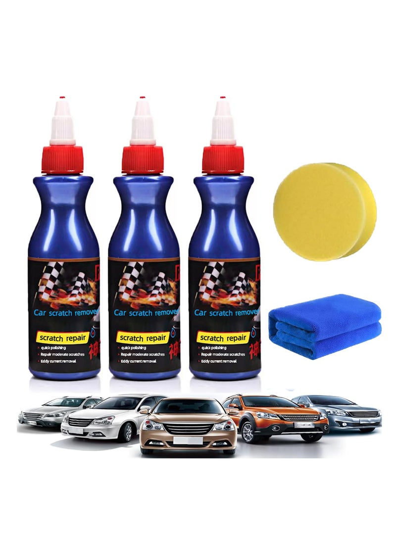 Scratch Repair Wax for Car, Car Scratch Remover Kit, Professional Car Paint Scratch Repair Agent, Car Resurfacing Polisher Scratch Repair Paste, Vehicle Paint Care (3 Bottles) - Image 1