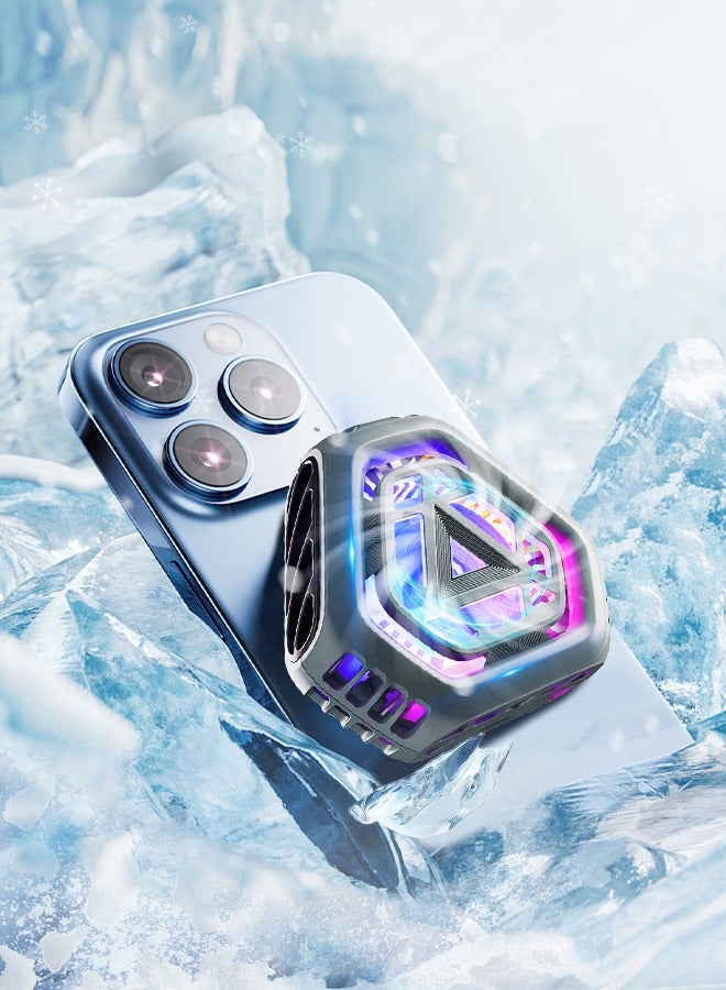 LED Light Phone Cooler,  Semiconductor Mobile Phone Cooling, Efficient Heat Dissipation, Suitable for i Phone, Android - Image 1