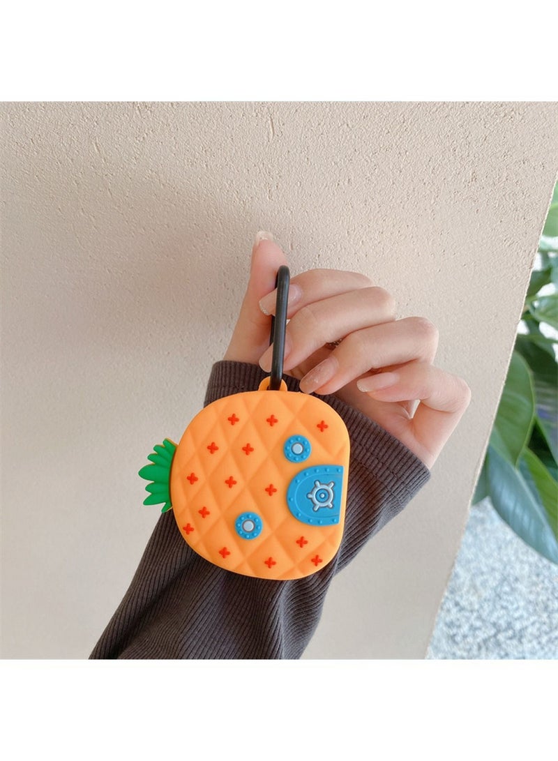 Case Compatible with Samsung Galaxy Buds 2 Case (2021) Galaxy Buds Pro Case (2021) Galaxy Buds Live Buds 2 Pro Cartoon Silicone Full Protective Cute Covers for Girls Women Pineapple - Image 2