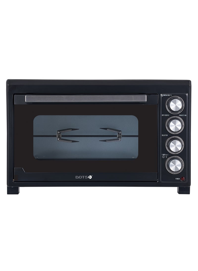 دوتس فرن كهربائي، سعة 45 لتر، باب زجاجي واحد 2000 واط، مؤقت 60 دقيقة مع جرس، درجة حرارة قابلة للتعديل 100-250 درجة - Image 2