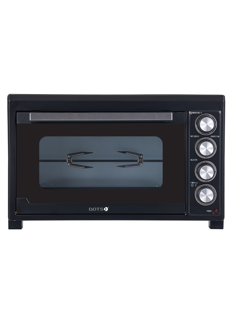 DOTS - Electric oven, 45 litre capacity, single glass door 2000W, 60 minute timer with bell, adjustable temperature 100-250 degrees - Image 1