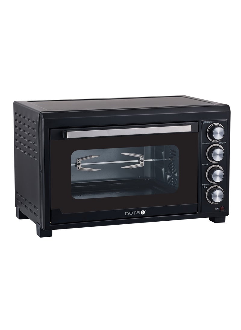 DOTS - Electric oven, 45 litre capacity, single glass door 2000W, 60 minute timer with bell, adjustable temperature 100-250 degrees - Image 1