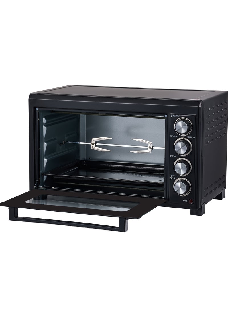 DOTS - Electric oven, 45 litre capacity, single glass door 2000W, 60 minute timer with bell, adjustable temperature 100-250 degrees - Image 1