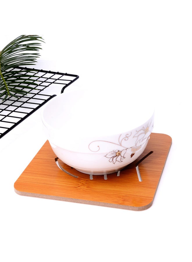 Kitchen Anti-scald Insulation Mat Placemat Anti-slip Bowl Plate Mat Cute Wooden Large Dining Table Mat Coaster Wholesale-Color:Large Notched Apple (with Anti-slip Pad)#C0D41#-Specifications:Small 800/piece, Large 300/piece  - Image 4