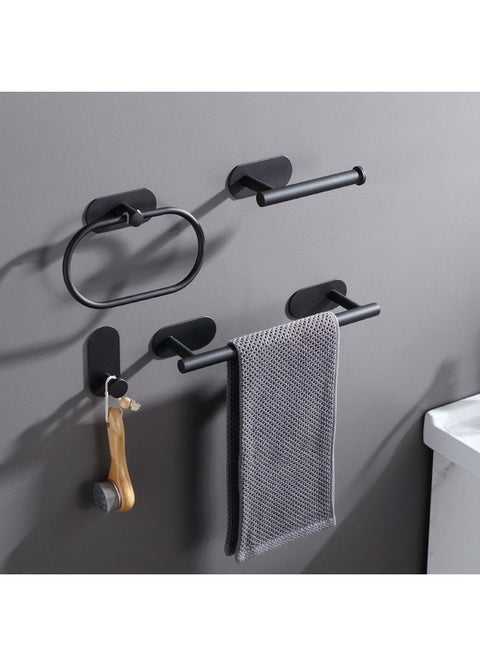 No Drilling Bathroom Accessories Set Black