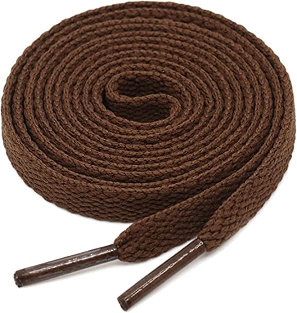 LIVECOOL 4pcs Pair Ova/sneaker/Flat Shoes laces Athletic Shoe Laces for Sport/Running Shoes Shoe Strings Round Oval/Flat/sneaker Shoe Lace (4pcs, Brown flat) - Image 3