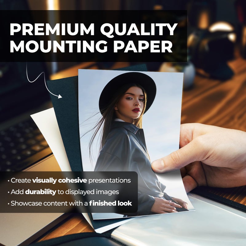 Dunwell Small Photo Album 5x7 (2-Pack, Black), Mounting Paper 5 x 7 Photo & Art Portfolio Presentation Binder, 24 Sleeves Displays 48 Pages, Professional Picture Book for 5x7 Artwork, Postcards - Image 3