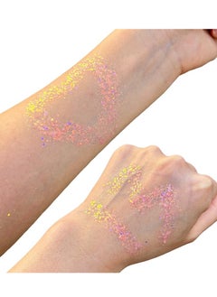 Mysense Mysense Pink Body Glitter Stick, Singer Concert Outfit Face Glitter Makeup, Festival Rave Pride Accessories, Hair Glitter Gel for Kids Women, Sparkling Mermaid Sequin Chunky Glitter Face Paint, 0.56oz  - Image 3