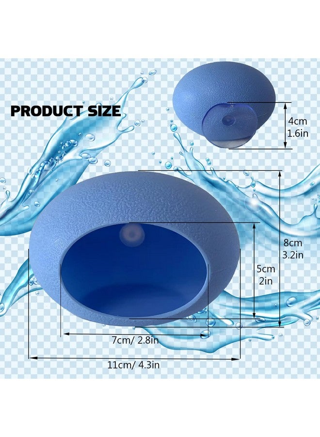 قطعتان من موائل الضفادع على شكل بيضة مع أكواب شفط - حوض ضفدع لطيف وحامل أطباق، مثالي لضفادع الأشجار والعلاجيم والشراغيف - Image 3