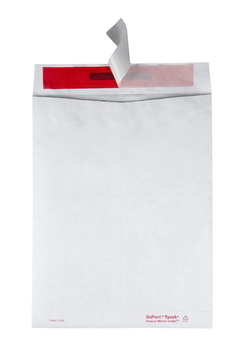 Quality Park R2420 Advantage Flap Stik Tyvek Mailer, 10 x 13, White (Box of 100) - Image 2