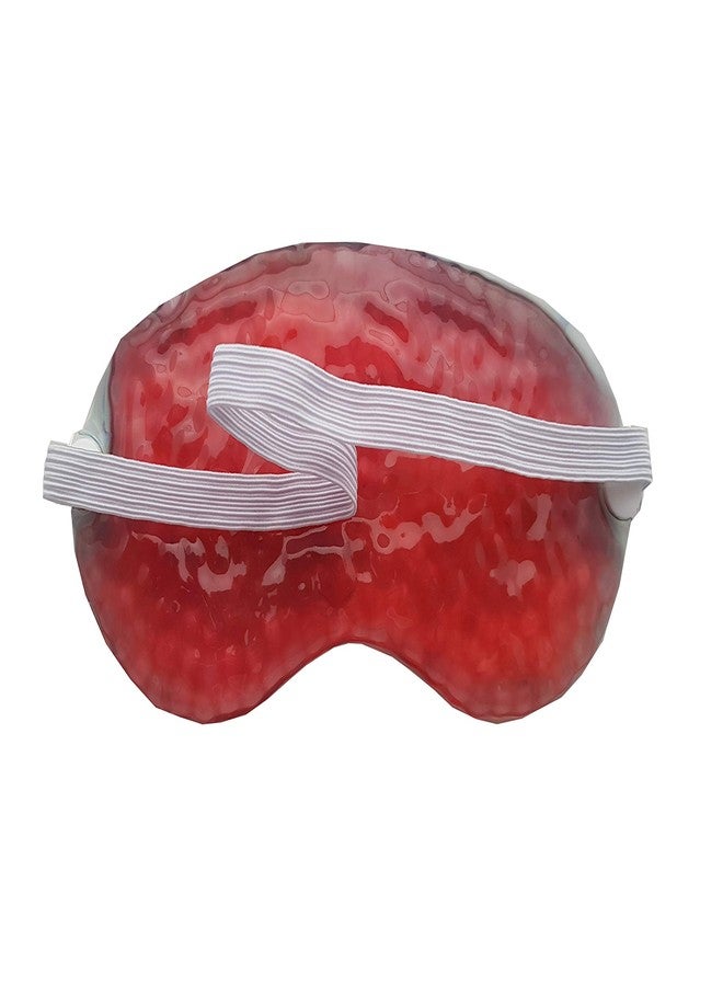 Jenna™ Ice Pack Therapeutic Gel Beads Eye Mask - Pain Relief Treatment for Puffy,Swollen Eyes,Dark Circles,Headache,Migraine,Relaxation,Reusable,Soothing on eyes with Elastic Band (Balls Night Red) - Image 2