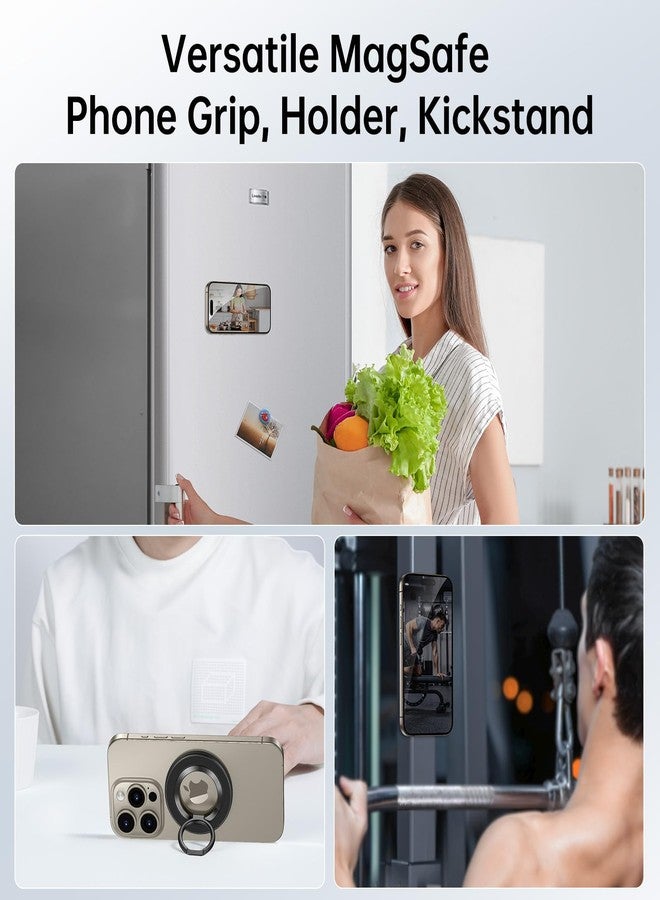 Syncwire حامل هاتف مغناطيسي SYNCWIRE مع حلقة للأصابع لمغناطيس MagSafe [عبوة 2] - حامل هاتف مغناطيسي مزدوج الجوانب متوافق مع iPhone 17 Pro Max 16 15 14 13 12 ملحقات MagSafe - Image 4