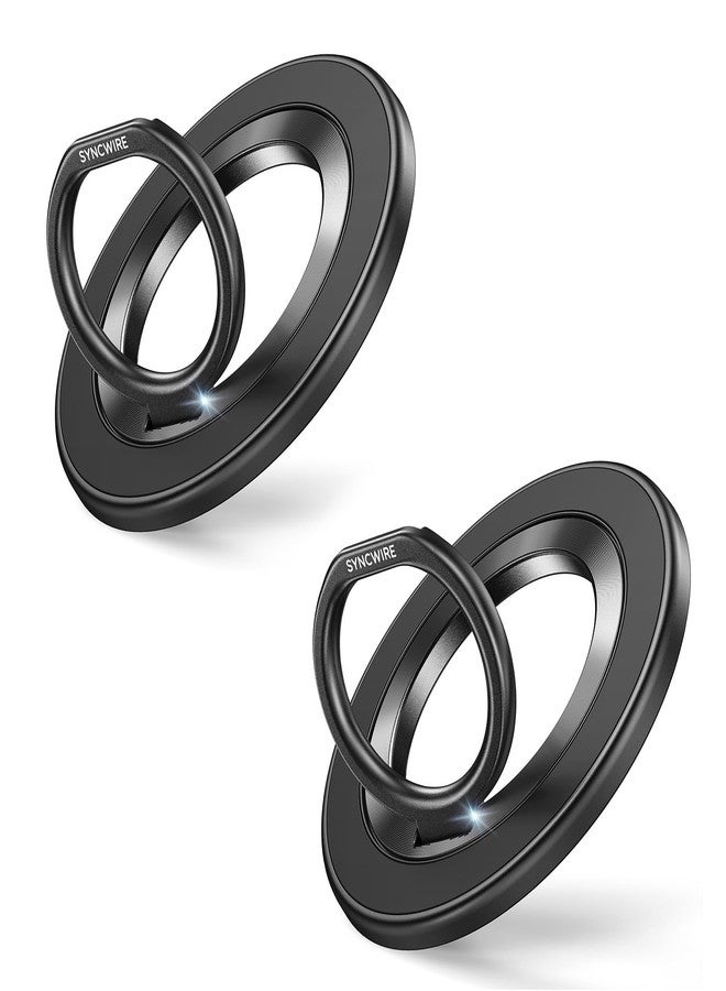 Syncwire حامل هاتف مغناطيسي SYNCWIRE مع حلقة للأصابع لمغناطيس MagSafe [عبوة 2] - حامل هاتف مغناطيسي مزدوج الجوانب متوافق مع iPhone 17 Pro Max 16 15 14 13 12 ملحقات MagSafe - Image 1
