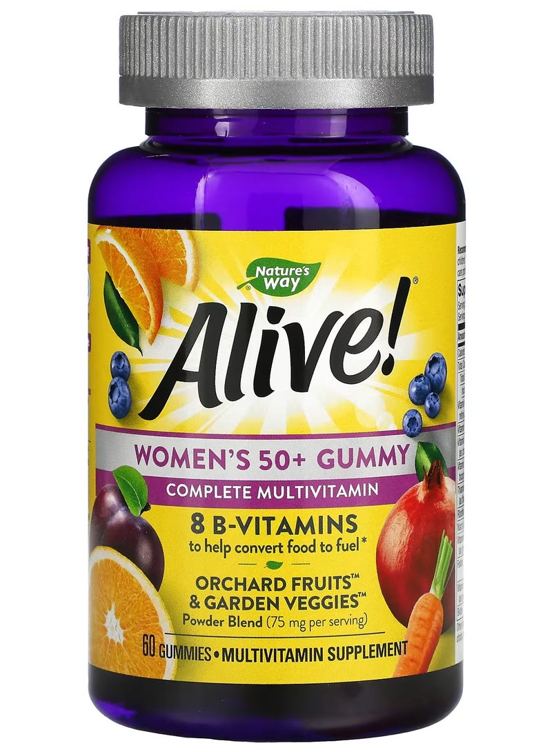 Alive Women's 50+ Gummy Complete Multivitamin, Mixed Berry, 60 Gummies - Image 1