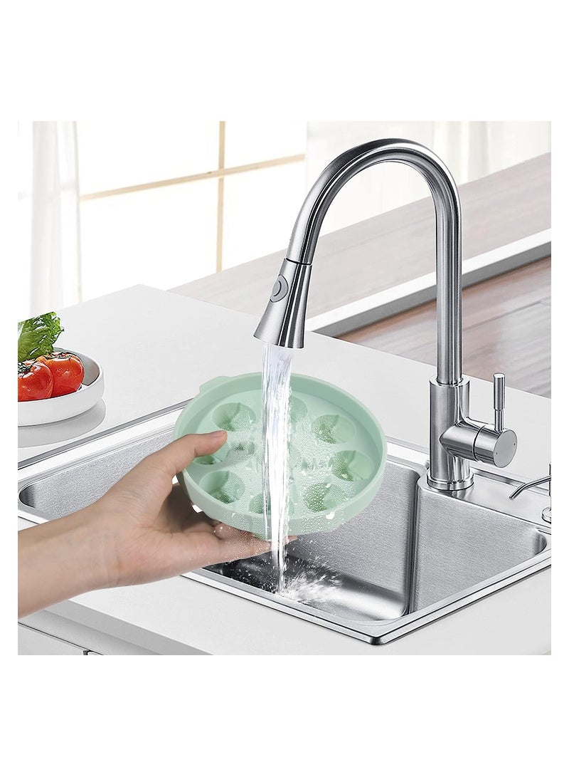 SOLARAE 2 Pcs Rose Flower Silicone Molds Rose Ice Cube Mold 9 Cavity Tray Mould for Make Candy Chocolate Cake Soap Rose Shape Mold Dishwasher Safe for Juice Freezer - Image 3