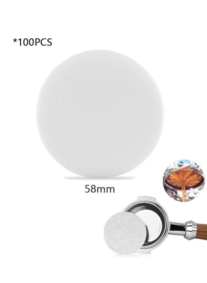 100-Piece Coffee Machine Filter Paper Special Filter Paper for Secondary Water Separation Filter Suitable for DonglingMo Fei NetEase Yan Xuan(58mm)  - Image 1