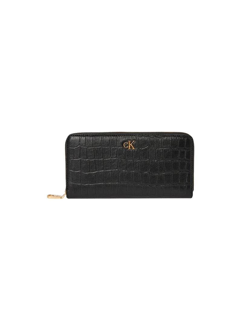 Leather Croc-Effect RFID Zip-Around Wallet