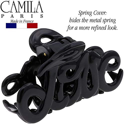 Camila Paris CP3025 French Hair Clip for Women, 2 inch Girls Hair Claw Clips Jaw Black Fashion Durable and Styling Hair Accessories for Women, Strong Hold No Slip Grip, Made in France - Image 4