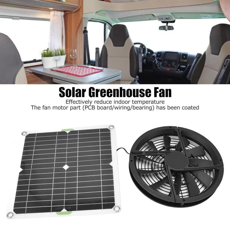 Haofy Haofy Solar Panel Fan Kit 10in 100W Solar Powered Fan with Solar Panel Waterproof Solar Exhaust Fan for Small Chicken Coops Sheds Crawl Space Pet Houses Window Exhaust  - Image 4