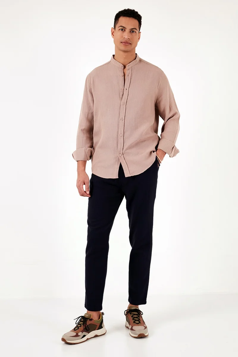 Buratti Cotton Regular Fit Crew Collar Shirt Men's Shirt CF24S127702
