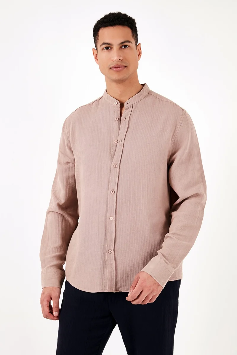 Buratti Cotton Regular Fit Crew Collar Shirt Men's Shirt CF24S127702