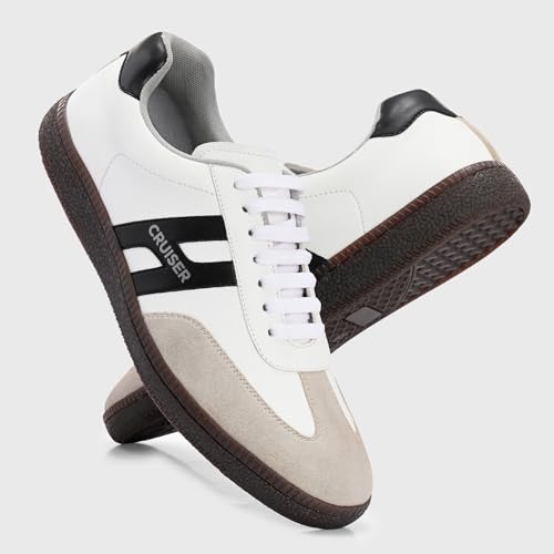 Cruiser Sneaker for Men | Comfort & Style with Soft Cushioned Insole | Trendy Lace-Up Design for Casual Outfits 2606-4 White - Image 4