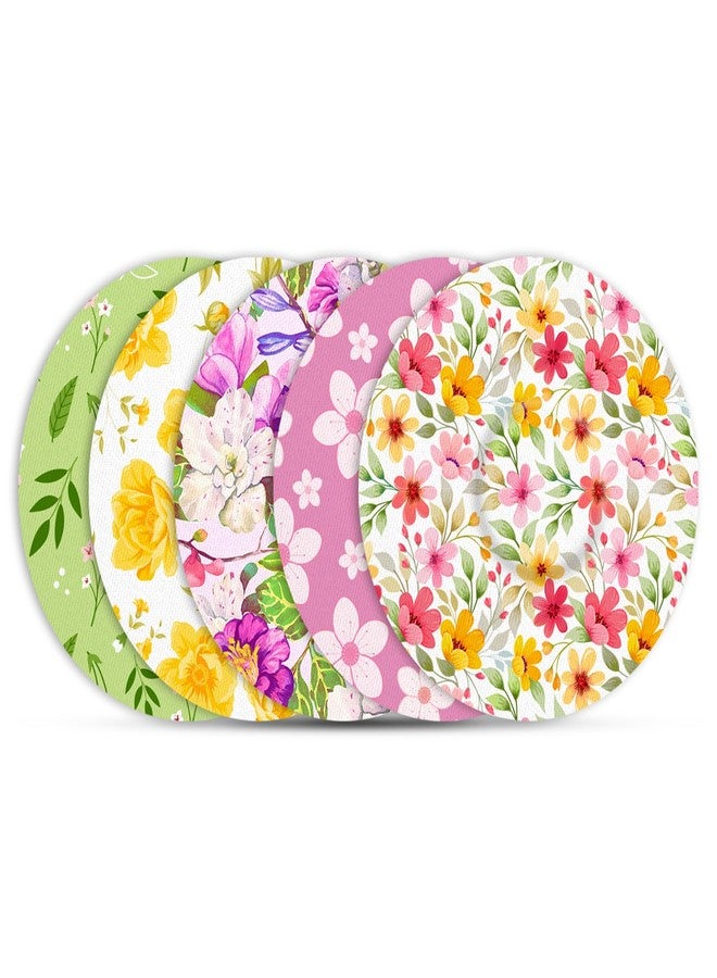 OBUZOO 10 Pack Libre 3 Plus Sensor Covers Waterproof & Sweatproof Patches for Libre 3 Sensor & Plus,Hypoallergenic & Latex Free,Breathable & Flexible Diverse Floral Stickers for Long Stay Protection - Image 1