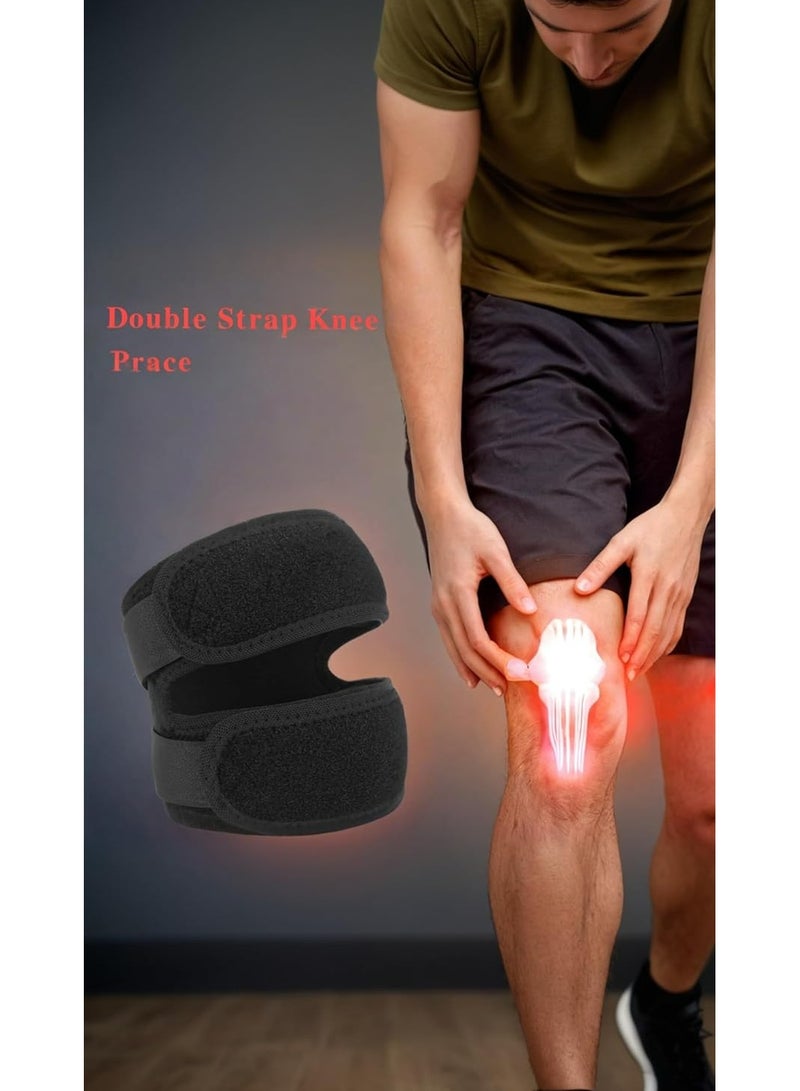 7-Pack Double Strap Knee Brace for Joint Pain, Arthritis, Meniscus Tear - Breathable, Black, Unisex - Image 3