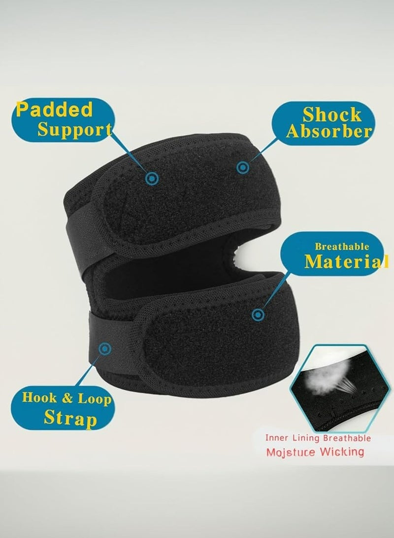 7-Pack Double Strap Knee Brace for Joint Pain, Arthritis, Meniscus Tear - Breathable, Black, Unisex - Image 5