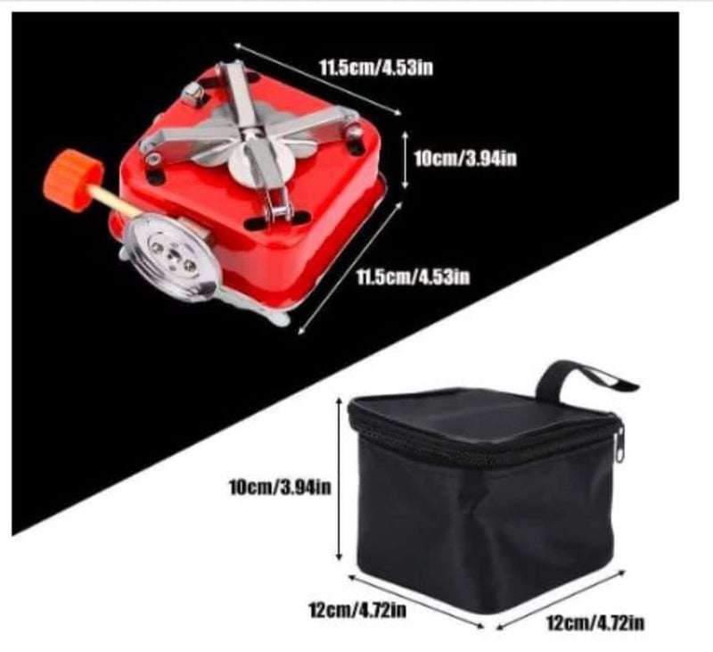 FabSports Camping Gas Stove, 2800W, Ultra-Light Folding, Outdoor Picnic Cooking Burners, With Storage Bag, Emergency Stove - Image 3