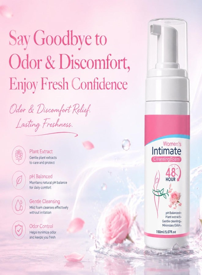 AOAO Intimate Wash for Women, Gentle Sensitive Feminine Wash, ph Balance Cleanser, Herbal Infused Cleansing Foam, Probiotic Enriched, Self-Foaming Pump, Sulfate-Free, 5 Fl Oz - Image 3