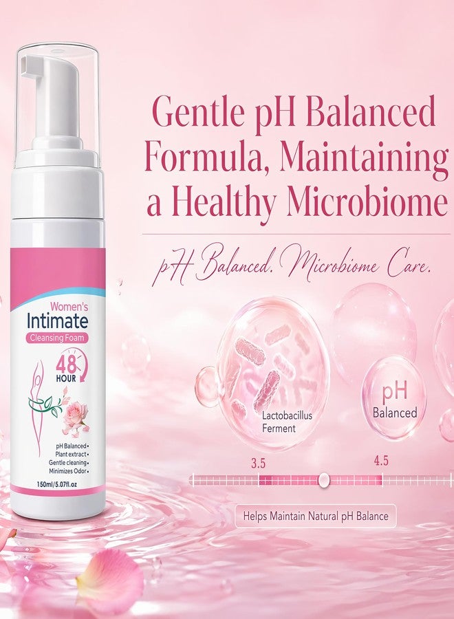 AOAO Intimate Wash for Women, Gentle Sensitive Feminine Wash, ph Balance Cleanser, Herbal Infused Cleansing Foam, Probiotic Enriched, Self-Foaming Pump, Sulfate-Free, 5 Fl Oz - Image 4