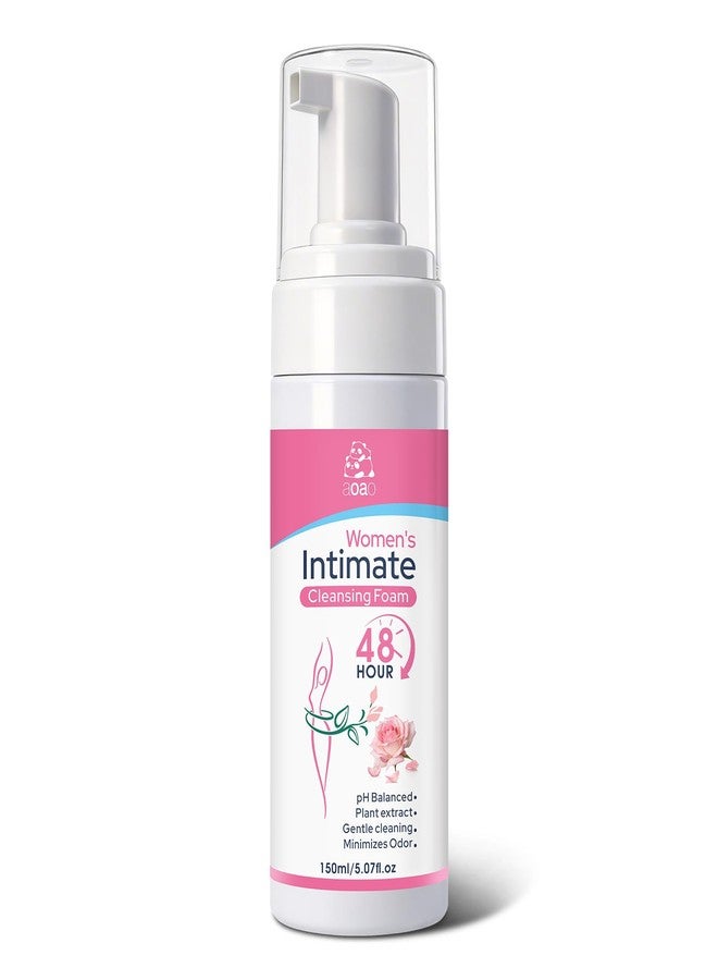 AOAO Intimate Wash for Women, Gentle Sensitive Feminine Wash, ph Balance Cleanser, Herbal Infused Cleansing Foam, Probiotic Enriched, Self-Foaming Pump, Sulfate-Free, 5 Fl Oz - Image 1