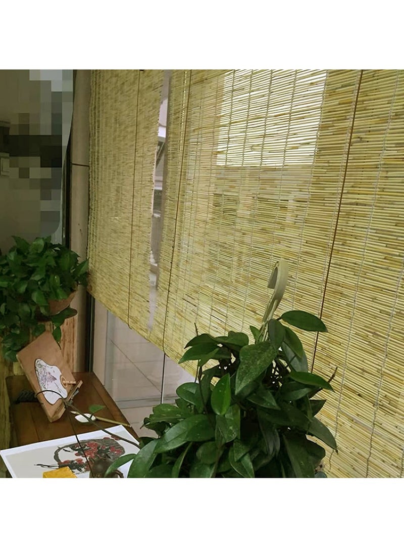 LINGWEI 3pcs Natural Bamboo Blinds Hanging Sun Shade For Outdoor Indoor Window Blind - Image 3